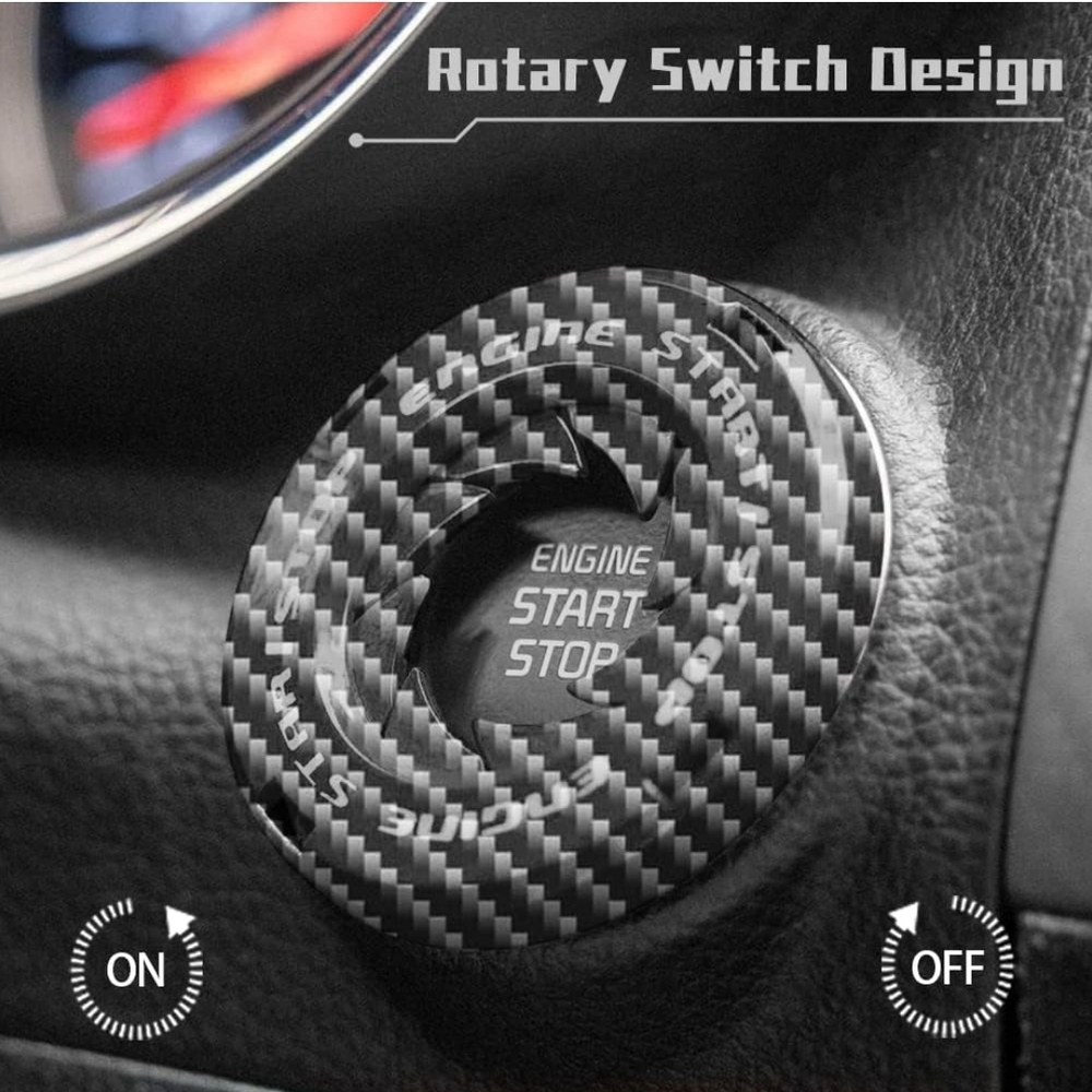 Carbon Fiber Engine Start Button Cover
